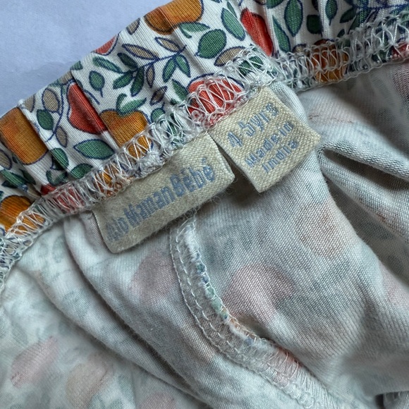 Jojo Maman Bebe Leggings 4-5 EUC Lot / Bundle of 2 pairs Apples & Green British - Picture 7 of 7